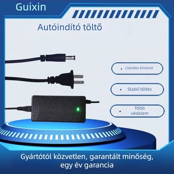 Autómentő induló töltő (Bemenet 100-240V AC, Kimenet 12.6V/16.8V 10A, Polimer Li-ion akkumulátortöltő, CE/FCC/ROHS)
