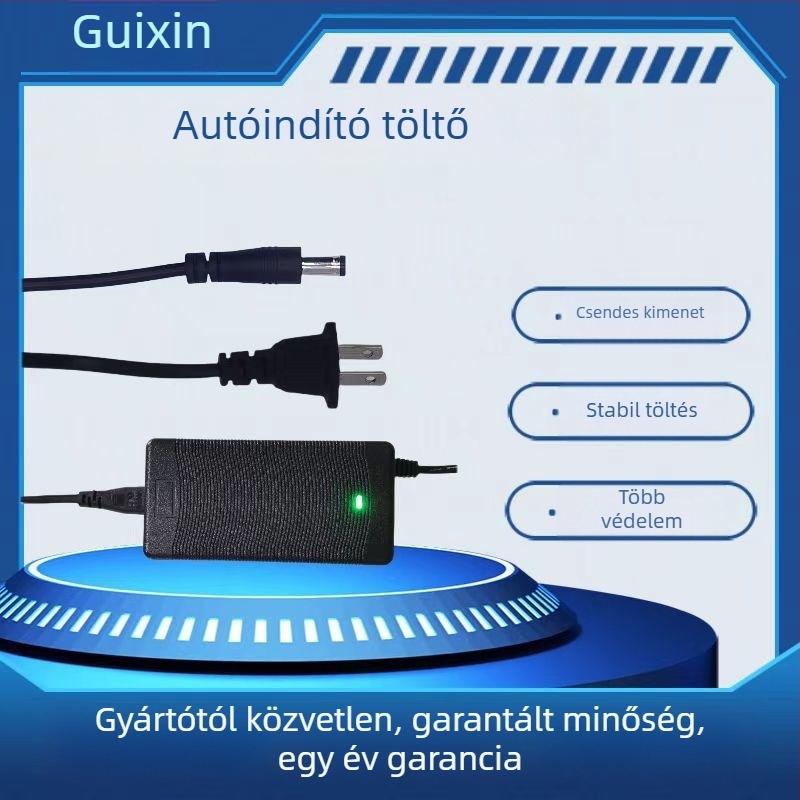 Autómentő induló töltő (Bemenet 100-240V AC, Kimenet 12.6V/16.8V 10A, Polimer Li-ion akkumulátortöltő, CE/FCC/ROHS)
