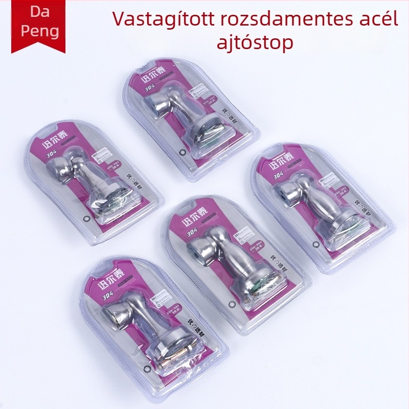 Rozsdamentes acél 201 ajtóstopper, falra szerelhető, standard kivitel, modell 238