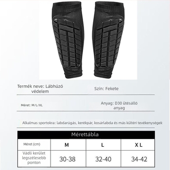 Holy butterfly Vádli védő futballhoz – gumiból készült védő a vádli számára, felnőtteknek és gyerekeknek