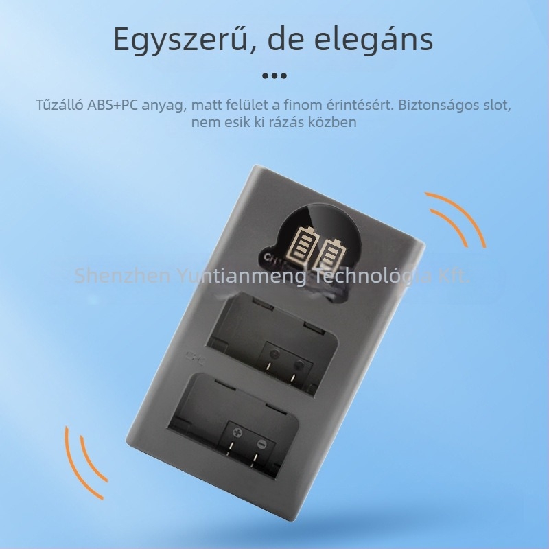 RINGTEAM DL-FW50 USB kétoldalas töltő NP-FW50 akkumulátorokhoz, kompatibil Sony A7M2, A7S II és A6500