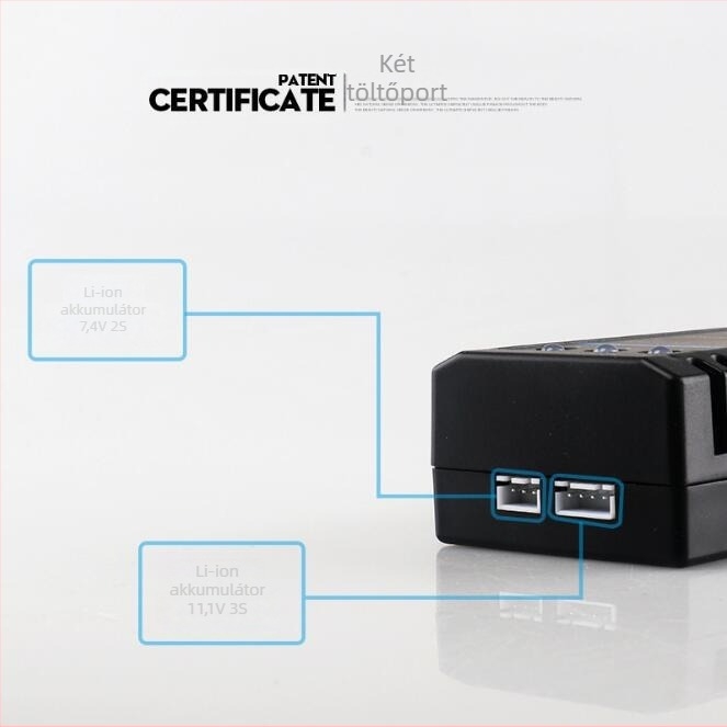 B3 lítium akkumulátor egyensúly töltő modell repülő fix szárnyhoz, bemenet 110-240V, kimenet 1600mA, töltési áram 1600mA