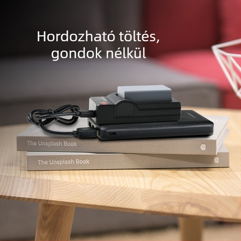 FB/Fengbiao EN-EL25 Akkumulátortöltő Nikon Z50, Z30, Zfc-hez — USB interfész, Modell FB-DC-EN-EL25(T)