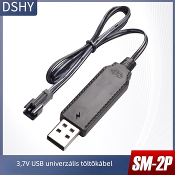DSHY 3.7V SM-2P Akkumulátor Töltőkábel intelligens IC védelemmel, bemenet DC 5V, kimenet 4.2V 1A
