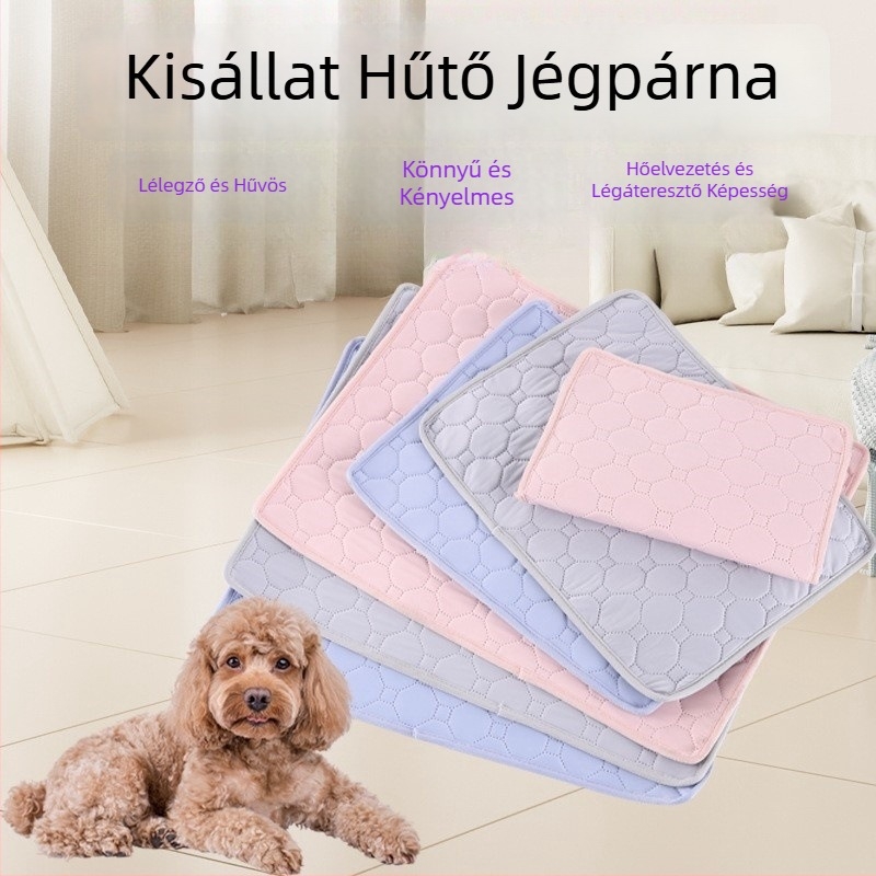 Nyári hűtőmatrac háziállatoknak – légáteresztő, hűsítő alátét kutyáknak és macskáknak