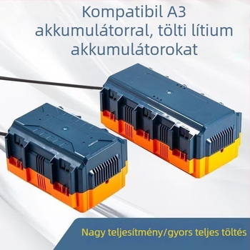 Négyportos gyorstöltő lítium-ion akkumulátorokhoz — kimenet 1:4, intelligens A3 csatlakozó