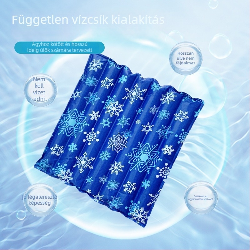 Vízzel töltött hűtőpad – PVC anyagból; universális használat (laptophoz, autóhoz, otthonhoz, párnához) hűtésre és a hőguta megelőzésére