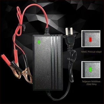 Háromkerekű motorkerékpár akkumulátor töltő, ólom-akkumulátorhoz, 12V, 1-20A, univerzális használatra