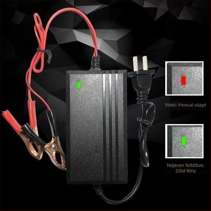 Háromkerekű motorkerékpár akkumulátor töltő, ólom-akkumulátorhoz, 12V, 1-20A, univerzális használatra