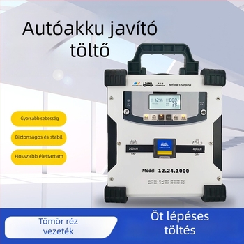 Magas teljesítményű autóakkumulátor töltő 12V/24V
