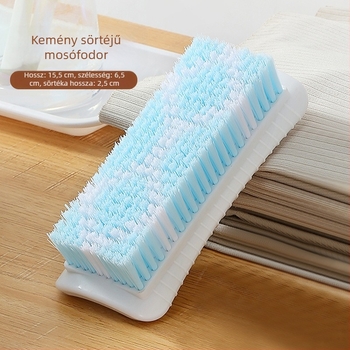 Hosszú fogantyújú tisztítóecset, kemény sörtékkel, vastagított műanyag testtel, többfunkciós ruhák és cipők tisztítására