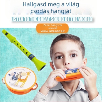 Műanyag gyerekeknek készült ukulele és mini gitárkészlet, gitár/basszus játék, 4–6 éveseknek, blisteres csomagolás, Xinya márka, 3C tanúsítvány