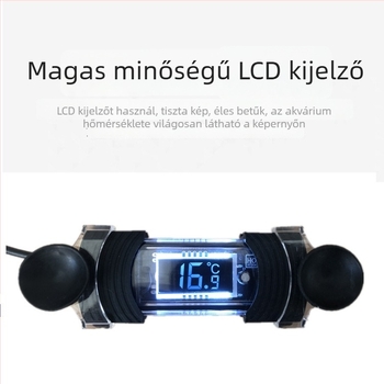 Akváriumi hőmérő, kalibrált, kettős kijelzővel, TDS vízminőség-észlelés, műanyag ház