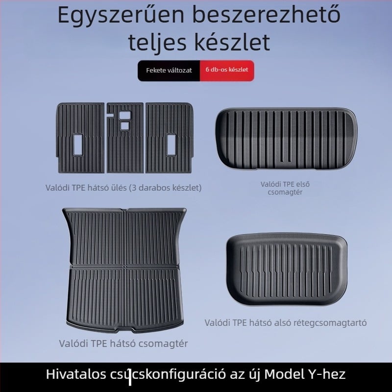 Tesla Model 3/Y első és hátsó csomagtartó szőnyeg – TPE, járműspecifikus, logó nélküli