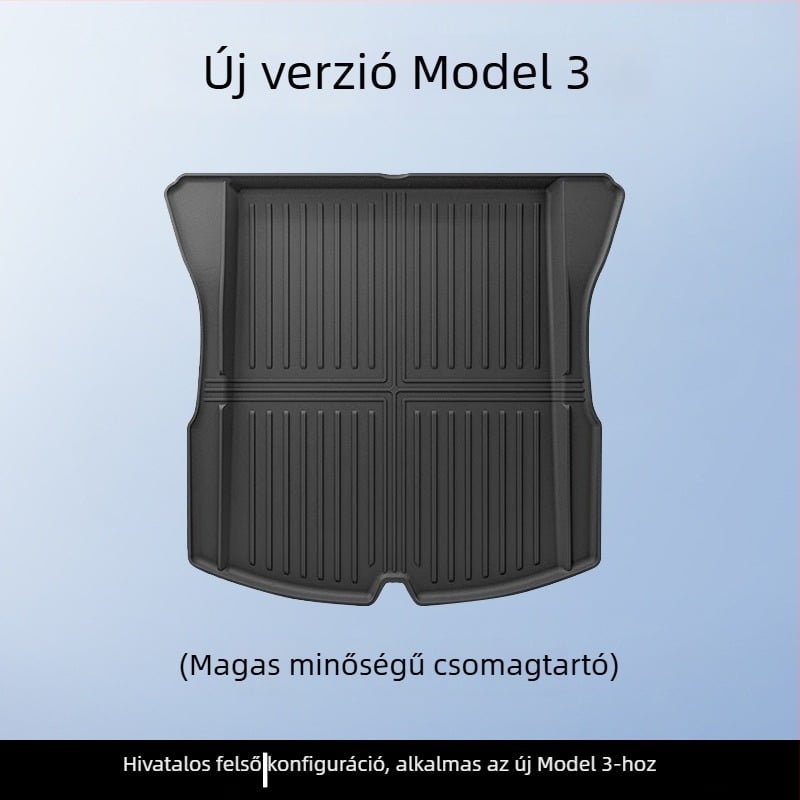 Tesla Model 3/Y első és hátsó csomagtartó szőnyeg – TPE, járműspecifikus, logó nélküli