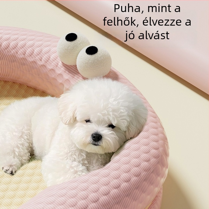 Kis testű kutyák számára hűsítő Ice-Silk fekhely – minden évszakra, levehető és mosható