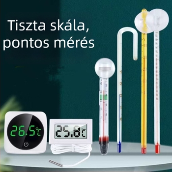 Öntapadós hőmérő akváriumhoz és teknős akváriumhoz, nagy pontosságú üveg