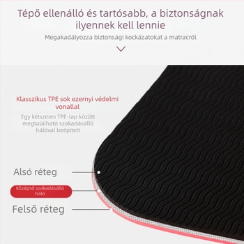 Jóga matrac – TPE anyag, 8 mm vastagság, 1 kg súly, márka Binluo