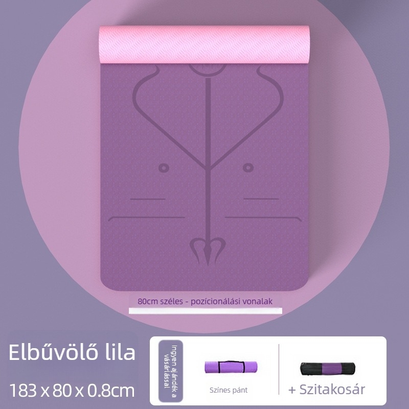 Jóga matrac – TPE anyag, 8 mm vastagság, 1 kg súly, márka Binluo