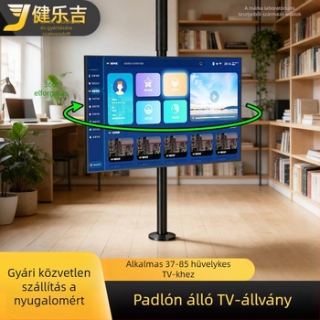 Padlóra álló tévé állvány 360°-os forgással, fúrás nélkül