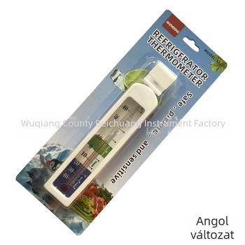 810-es típusú hűtőmérő, üveghőmérő, kampóval, négyszögletes alak