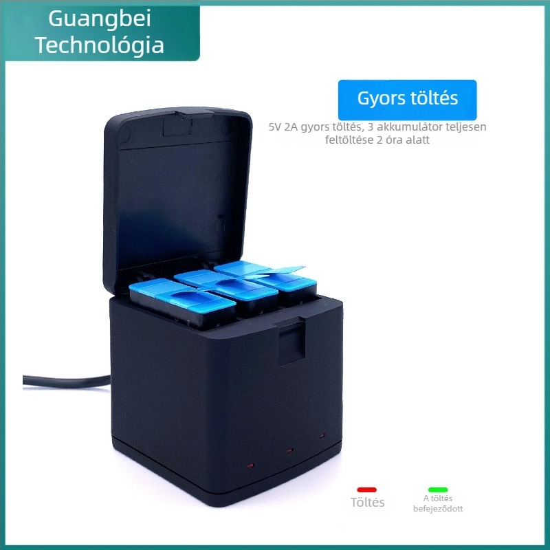 GoPro Hero9–12 Töltőállomás (AHDBT-901), USB-C, 3-csatornás töltő