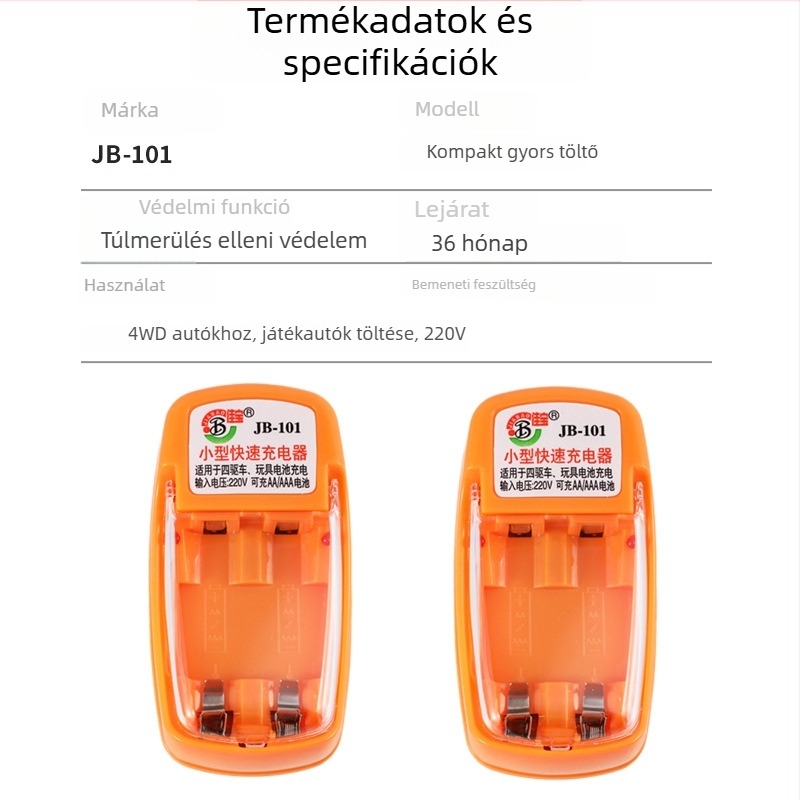 Jia Bao játékakkumulátor-töltő, gyors töltés, 220V bemenet, DC 1.2V kimenet, CE tanúsítvány