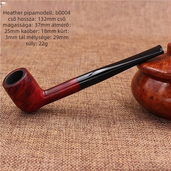 Heatherwood klasszikus kis méretű egyenes pipa nőknek, kód B0004, testreszabás elérhető