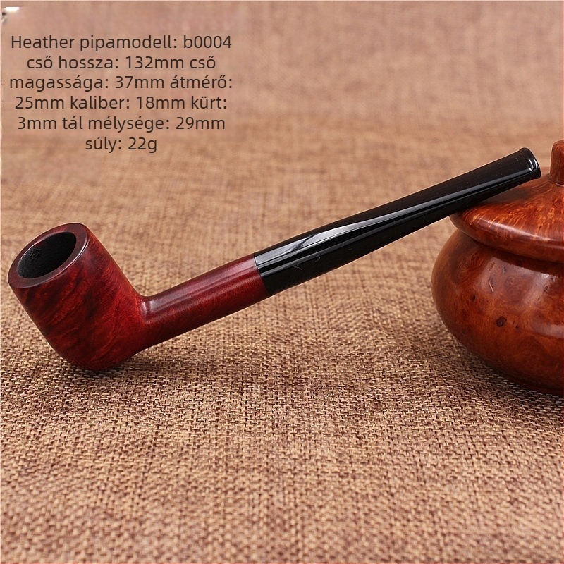 Heatherwood klasszikus kis méretű egyenes pipa nőknek, kód B0004, testreszabás elérhető