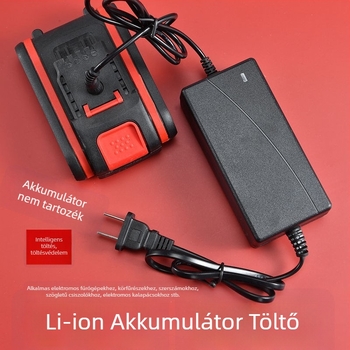 Li-ion akkumulátor töltő szerszámokhoz — 1 slot, bemenet 220V, kimenet 21V, töltési áram 1A, töltési idő 2 óra