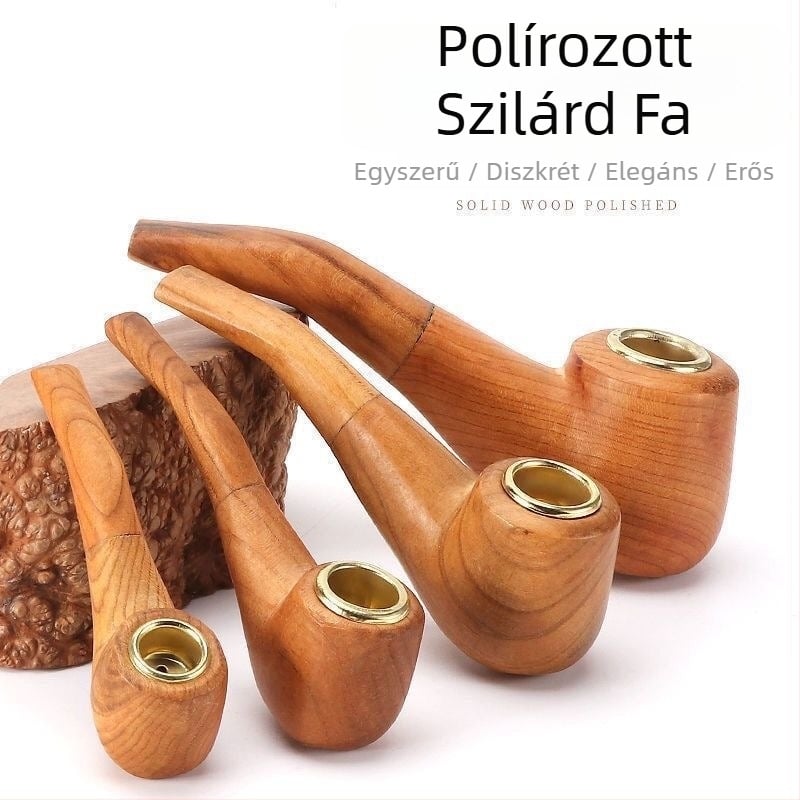 Tömörfa pipa | Modern minimalist design | Ismételten használható | Üzleti ajándéknak alkalmas | Dobozban 300 darab