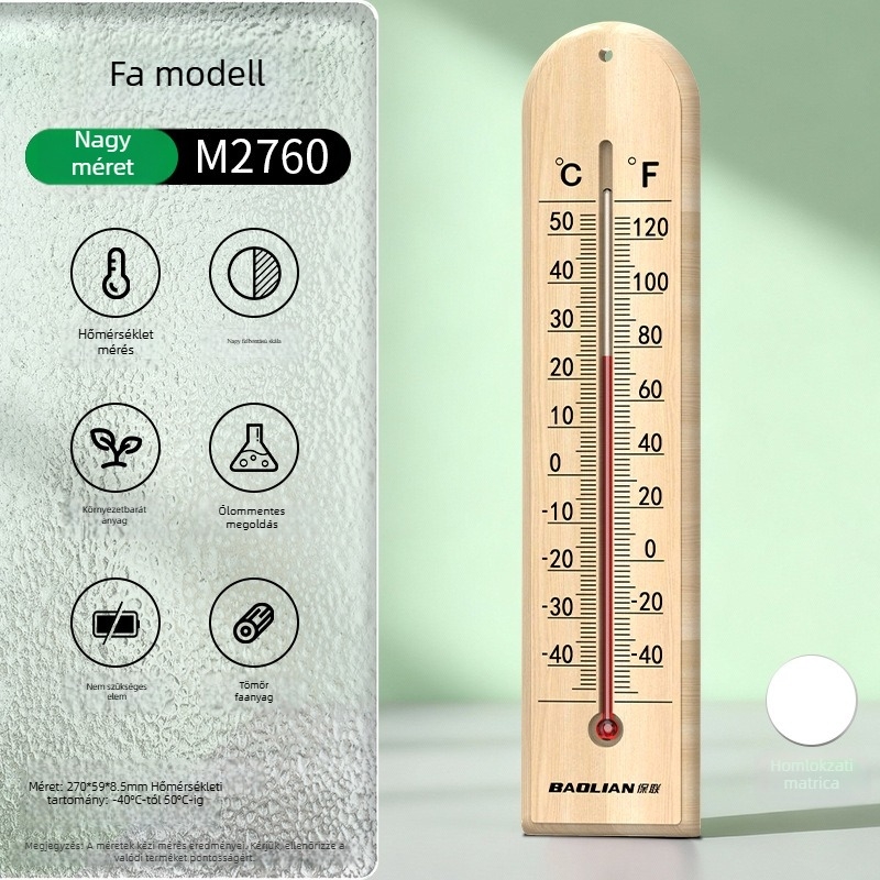 Üvegcső-termometer, rud típusú kivitel, laboratóriumi és otthoni használatra
