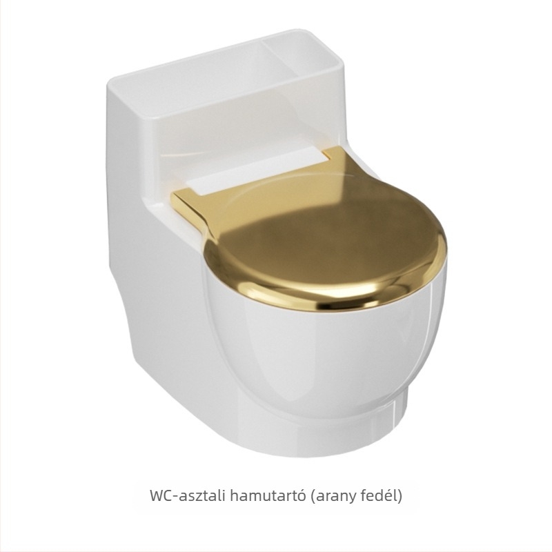 Fali WC-hamutartó fedéllel, ABS testtel és belső rozsdamentes acél béléssel, tároló funkcióval, könnyed luxus stílus