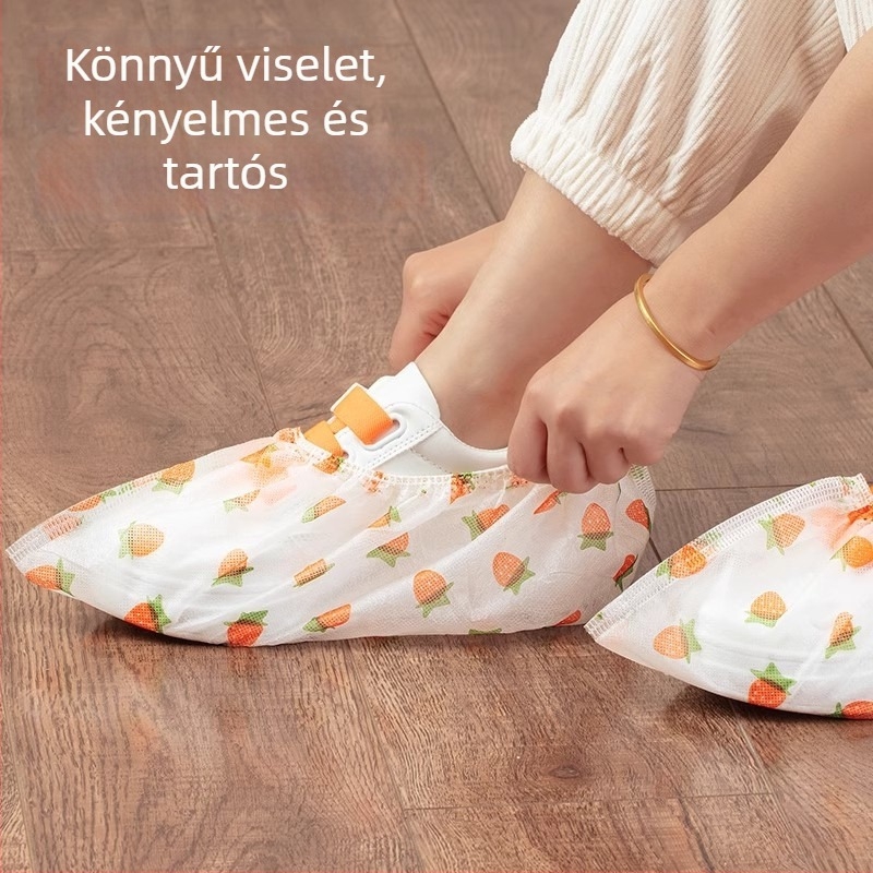 Cipővédők nem szőtt anyagból, vastított kivitel, karikatúra mintával, nyomtatott logóval, testreszabható