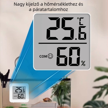 Kiskedvencek inkubációjára szolgáló páratartalom-mérő pontos hőmérséklet-szabályozással - Giant Lever, Modell zmkmmsth, Elektronikus digitális kijelző