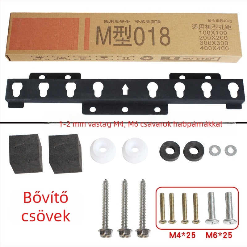 TV falra szerelhető konzol 018 – vasból készült, terhelhetőség több mint 15 kg, mechanikus vezérlés