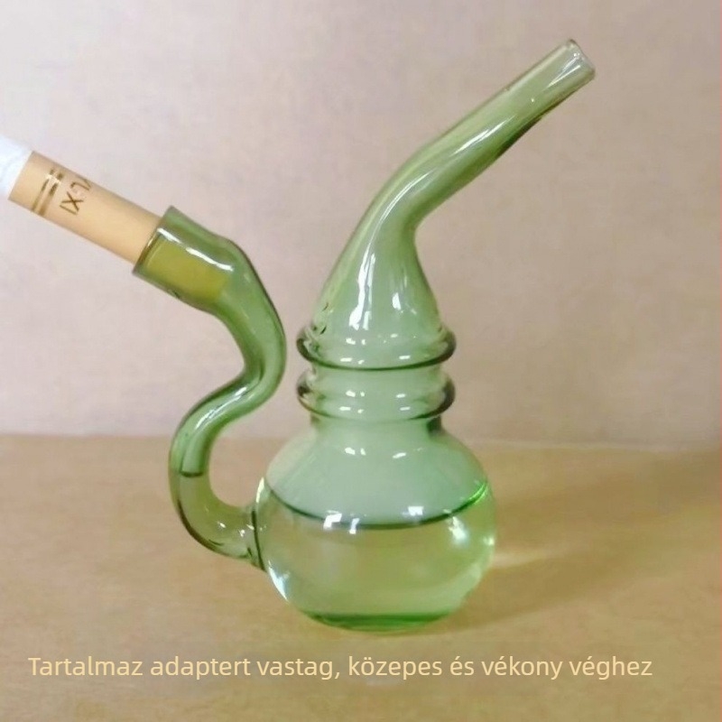 Üveg bong – újrahasználható vízcső, modern, egyszerű design, 1 darabos készlet