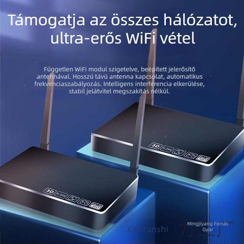 Android TV Box 4K kimenettel, Bluetooth és kettős sávos Wi-Fi, 128 MB RAM