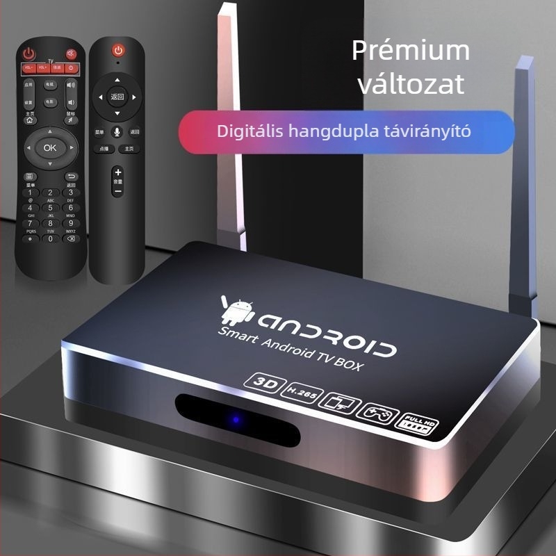 Android TV Box 4K kimenettel, Bluetooth és kettős sávos Wi-Fi, 128 MB RAM