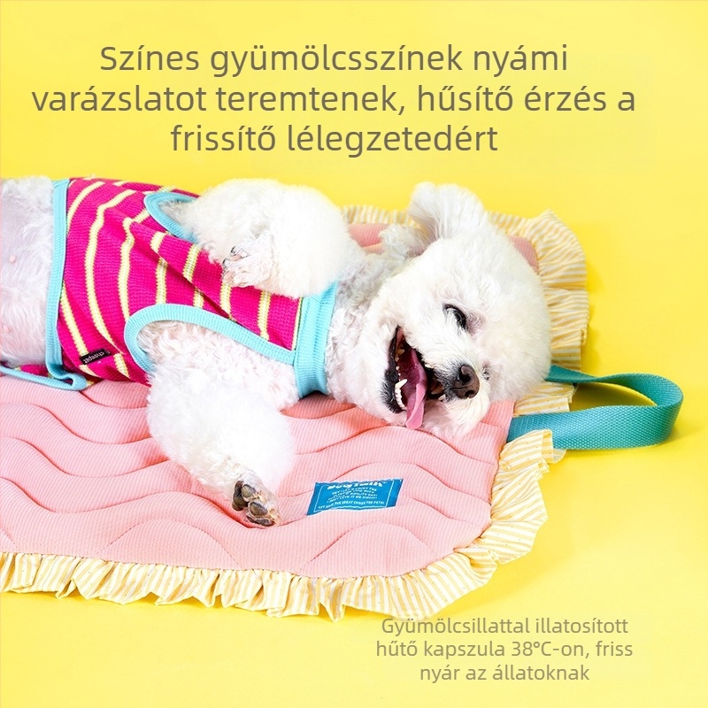 DogTalk Hűsítő Ice Silk kutya matrac csipkés szélekkel