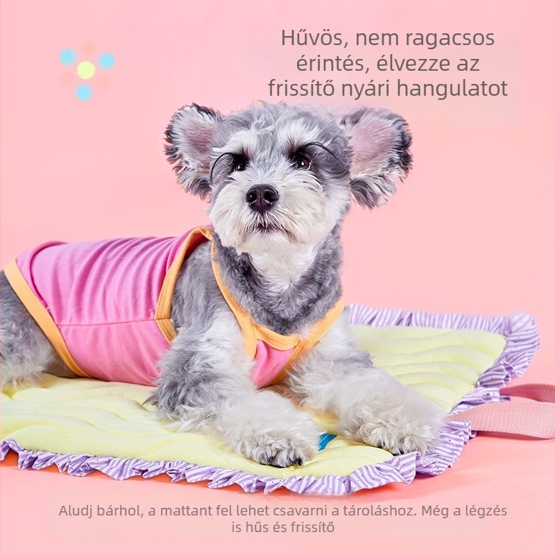 DogTalk Hűsítő Ice Silk kutya matrac csipkés szélekkel