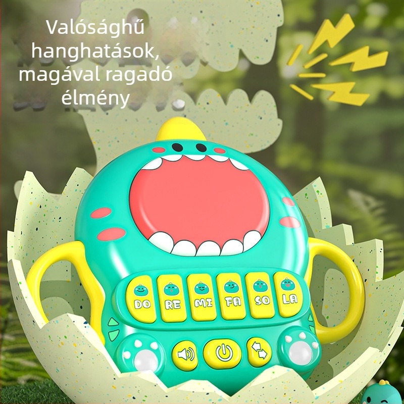 Dinoszaurusz zenés dobjáték babáknak — interaktív kézcsapásos játék, korai tanulás (Műanyag • Márka Baoshunjia • Termékkategória: Elektronikus billentyű • 0-3 év)