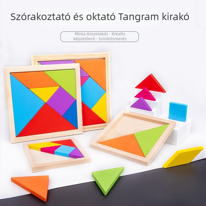 Fából készült síkpanel puzzle óvodásoknak, 4–6 évesek, bliszteres csomagolás, testreszabható feldolgozás