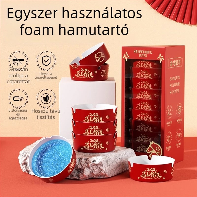 Egyszer használatos hamutál gyantából, szagtalanítással és füst adszorpcióval, bárok és internet-kávézók számára