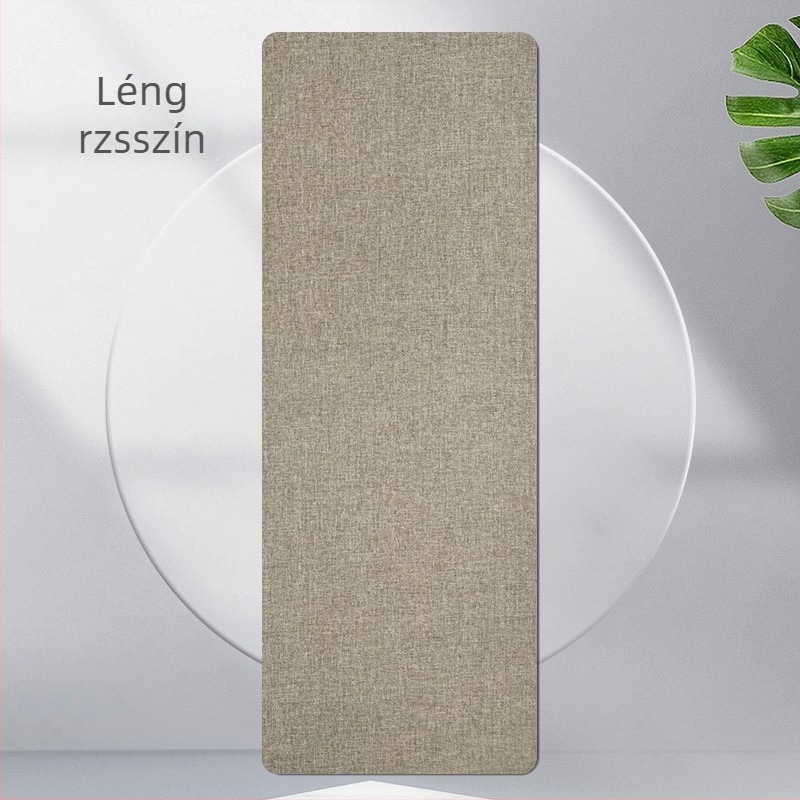 Lenvászon és természetes gumi jóga matrac, 3 kg, 5 mm, minta: ember, alkalmas futáshoz, edzéshez és tánchoz