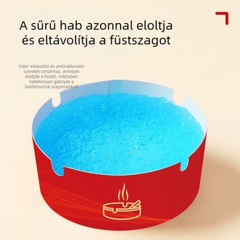 Újévi hamutál beépített oltóhomokkal, egyszer használatos, hordozható iroda és otthon számára