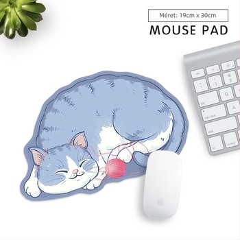 Egérpad természetes gumifelülettel, csúszásmentes, egyoldalas, hőtranszfer nyomtatás, logóval