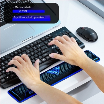 F-X2 Kisméretű csuklótámasz, természetes gumi, kétoldalas, gamer asztali matrac