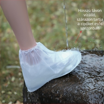 Egyszer használatos esőcipővédő – vízálló, csúszásmentes, műanyag, por elleni védelem