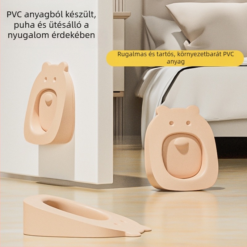 Rajzfilm ajtóstop, falra szerelve, PVC anyag, kézi működtetés, modern minimalista stílus